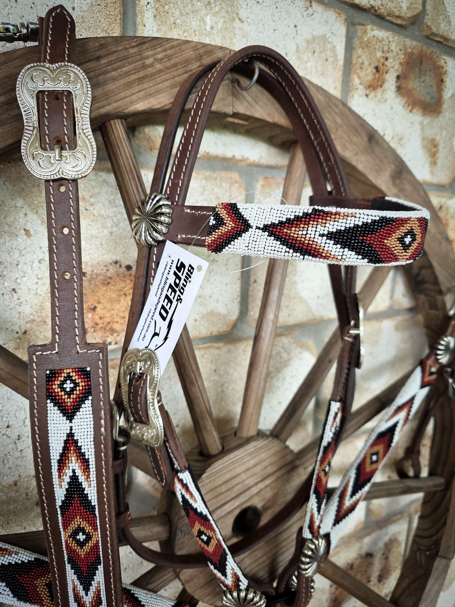 Beaded Outback Breastcollar, Bridle and Wither strap Set