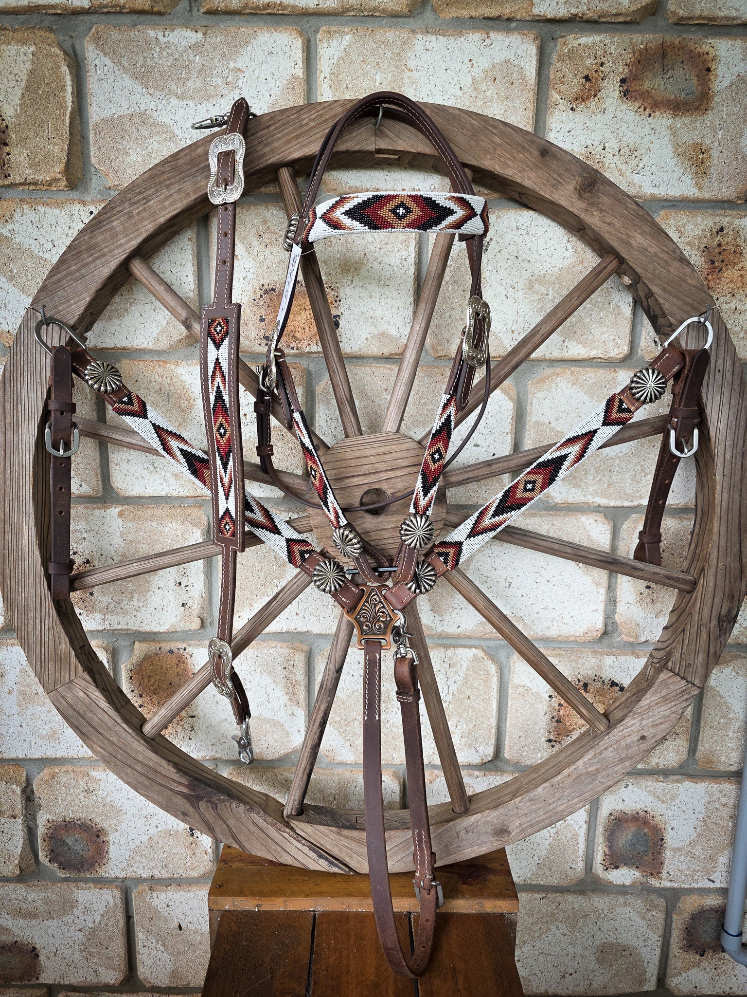 Beaded Outback Breastcollar, Bridle and Wither strap Set