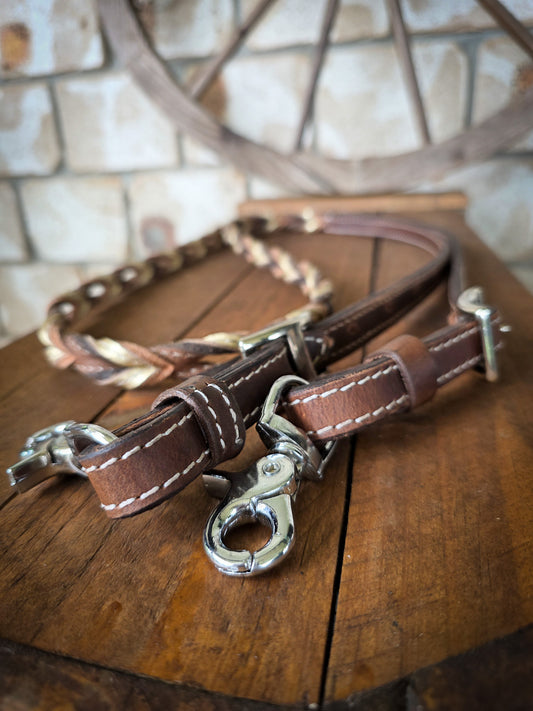 Twisted Bloodknot Barrel Reins - Gold