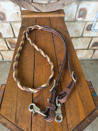 Twisted Bloodknot Barrel Reins - Gold