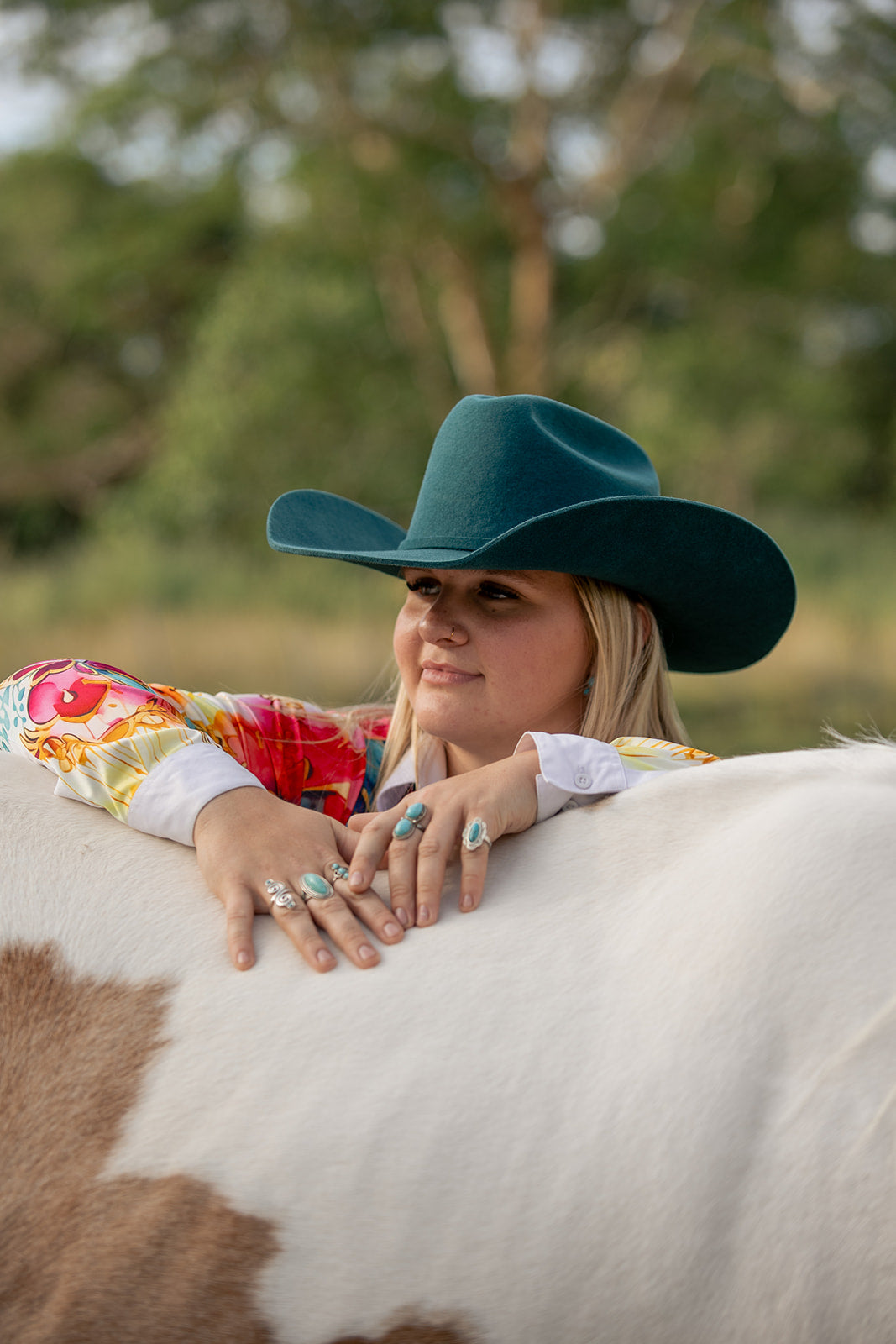 Desert Crown Felt Hat - Peacock