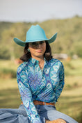 Load image into Gallery viewer, Desert Crown Felt Hat - Turquoise
