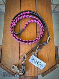 Laced Barrel Reins - Mulberry