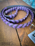 Load image into Gallery viewer, Laced Barrel Reins -Purple
