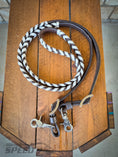 Load image into Gallery viewer, Laced Barrel Reins - White
