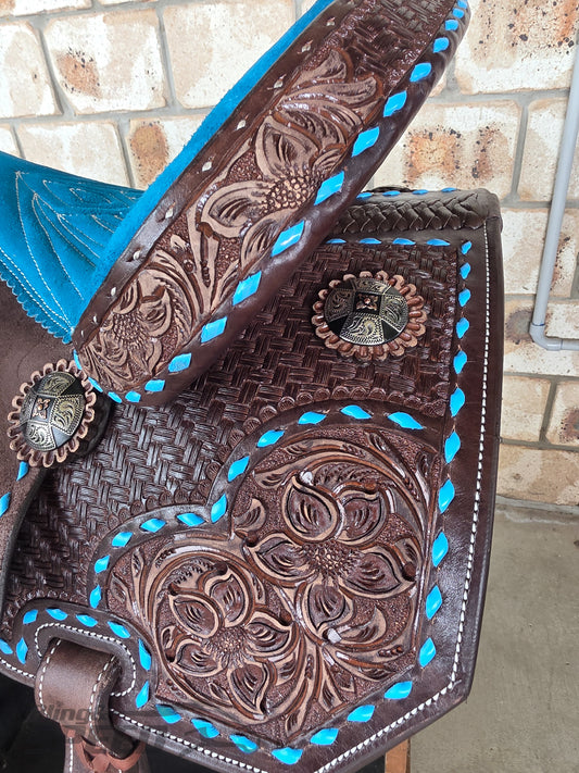 Leather Barrel Saddle - LBS11