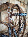 Load image into Gallery viewer, Beaded Skyhigh Breastcollar, Bridle and Wither strap Set
