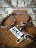 Load image into Gallery viewer, Twisted Bloodknot Barrel Reins - Metallic Purple
