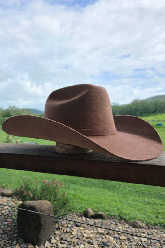 Desert Crown Felt Hat - Coffee