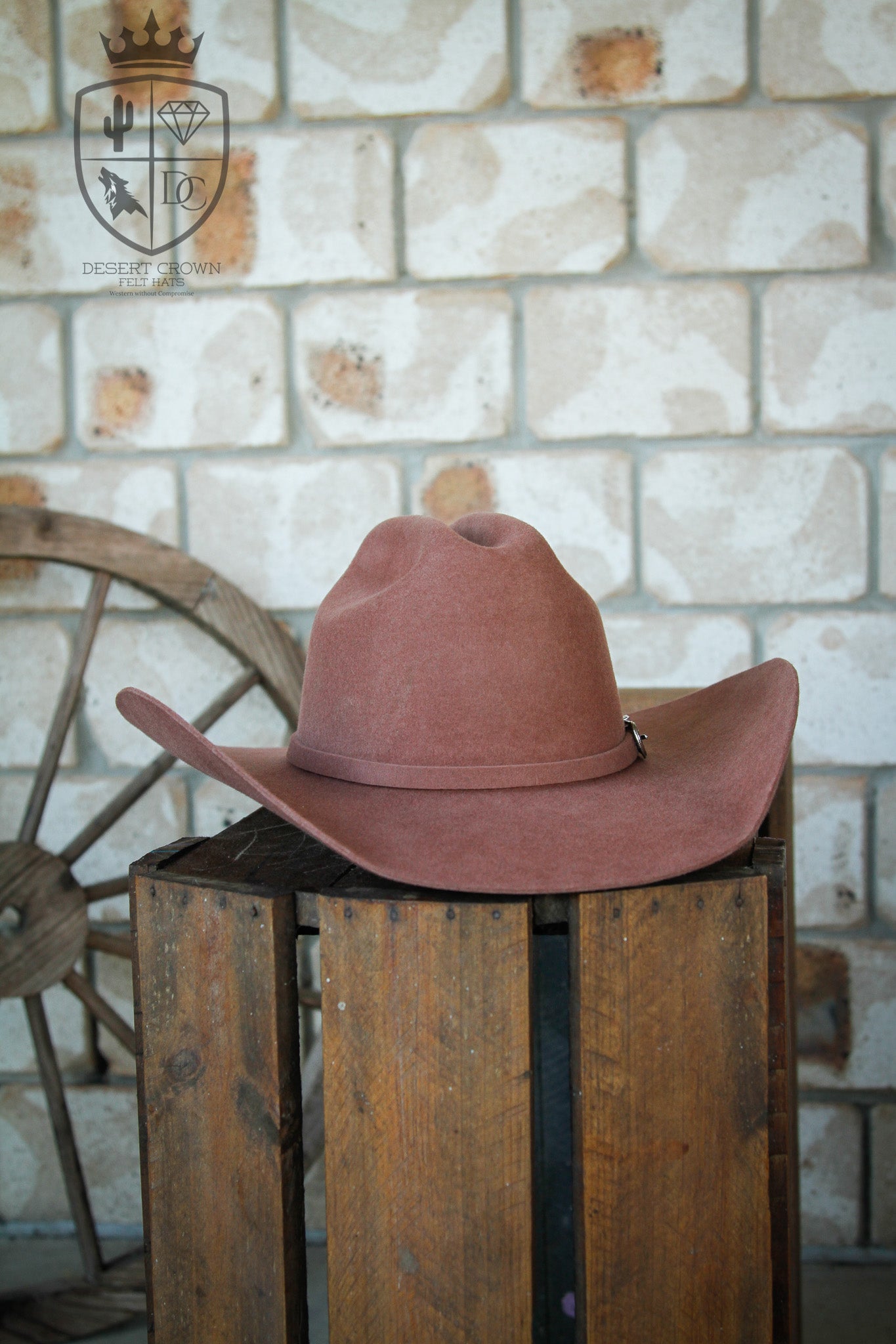 Desert Crown Felt Hat - Coffee