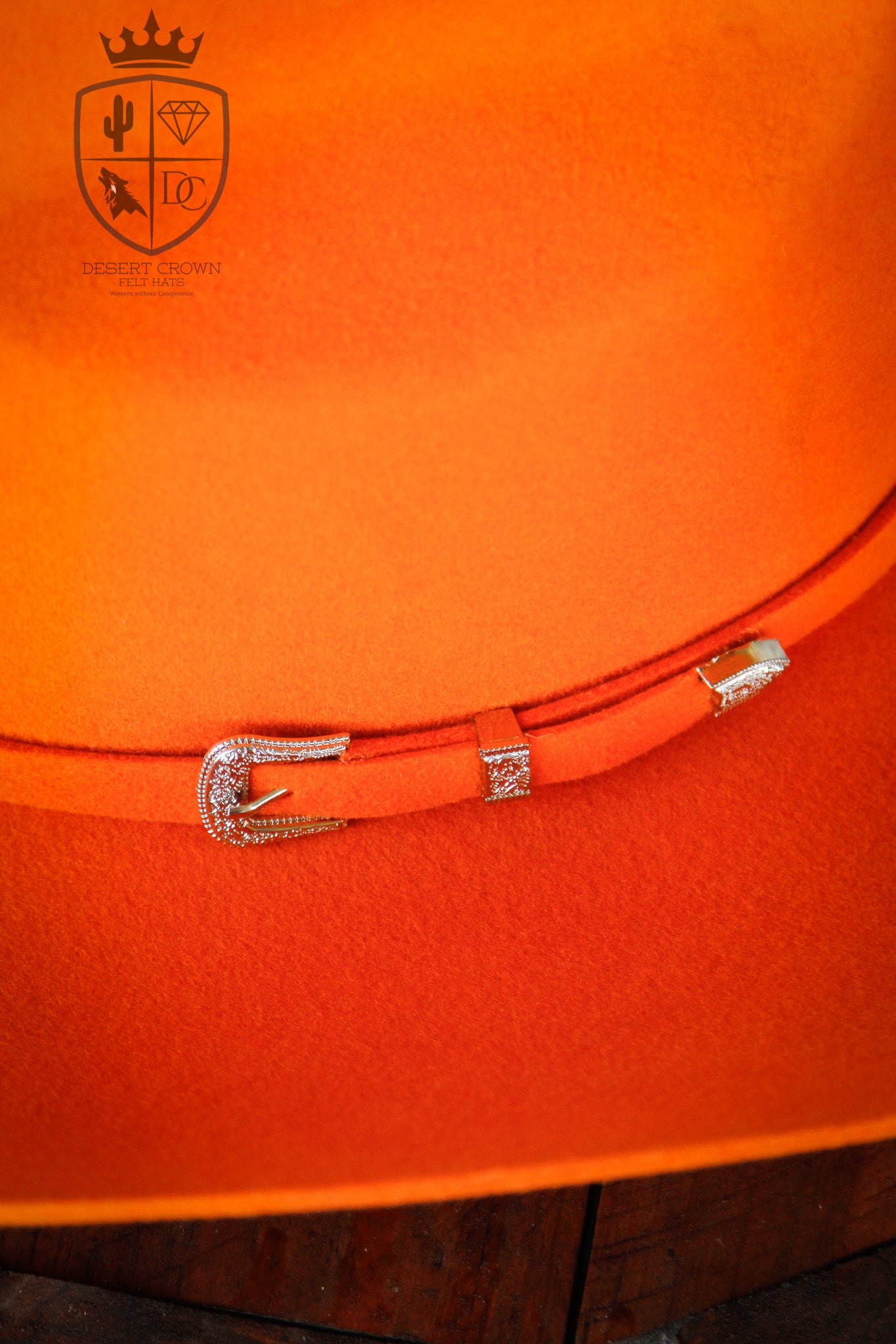 Desert Crown Felt Hat - Orange