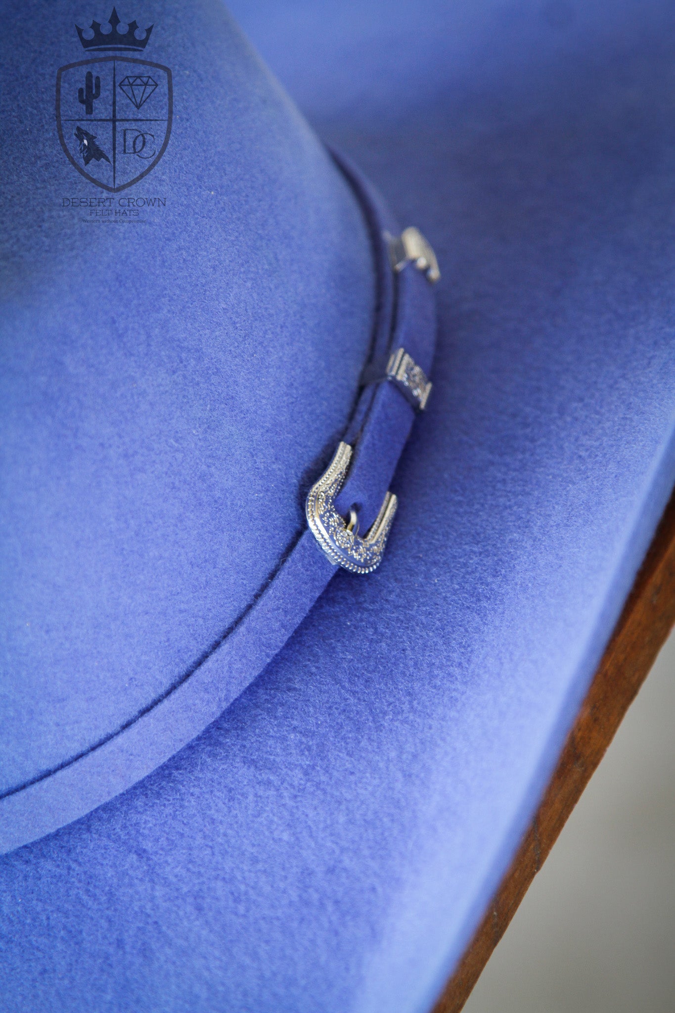 Desert Crown Felt Hat - Indigo