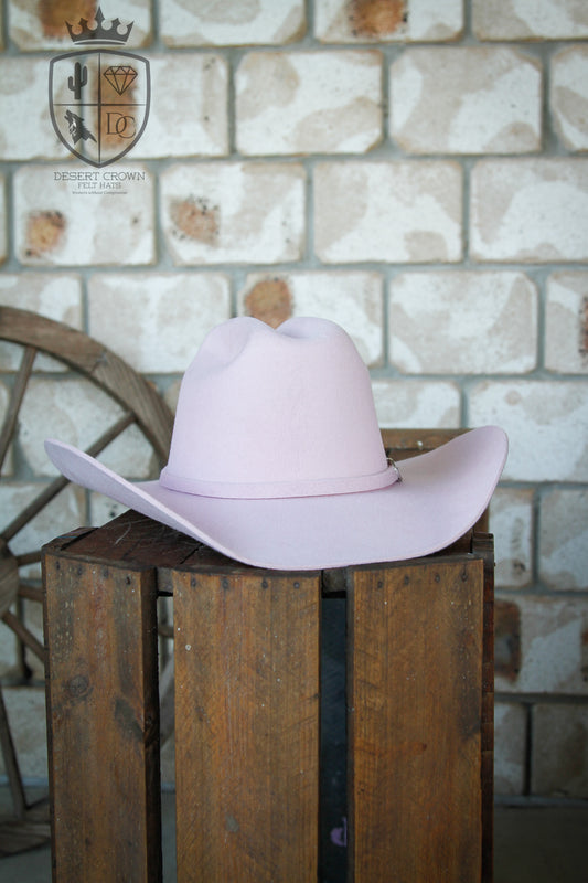 Desert Crown Felt Hat - Light Pink