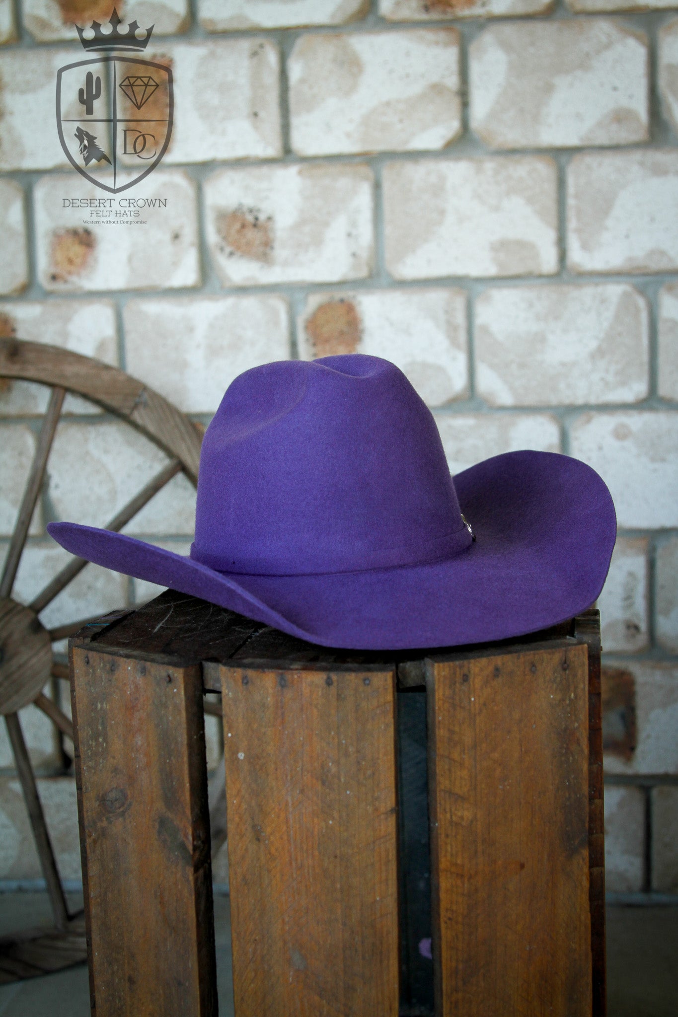 Desert Crown Felt Hat - Purple