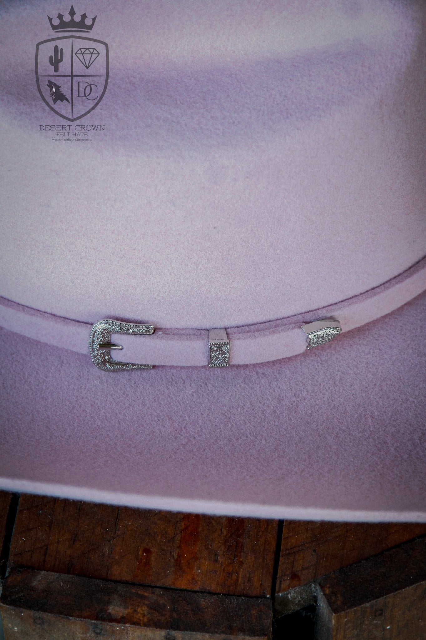 Desert Crown Felt Hat - Light Pink