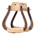 Load image into Gallery viewer, Wooden Oxbows Leather Treads
