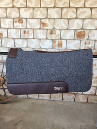 Standard Wither Relief - The Barrel Racer Merino Wool Felt Saddle Pad - Charcoal