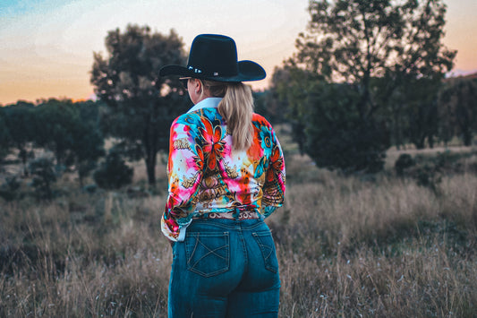 Pink & Gold Flowers Arena Shirt