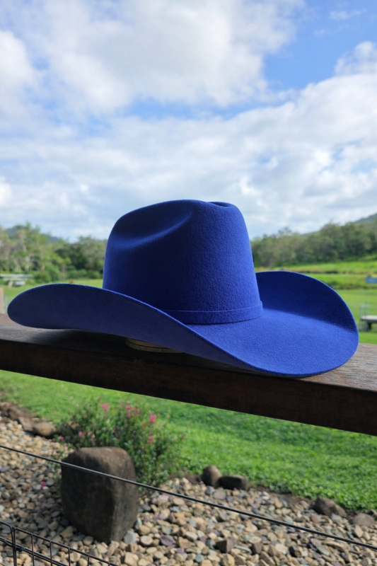 Desert Crown Felt Hat - Indigo