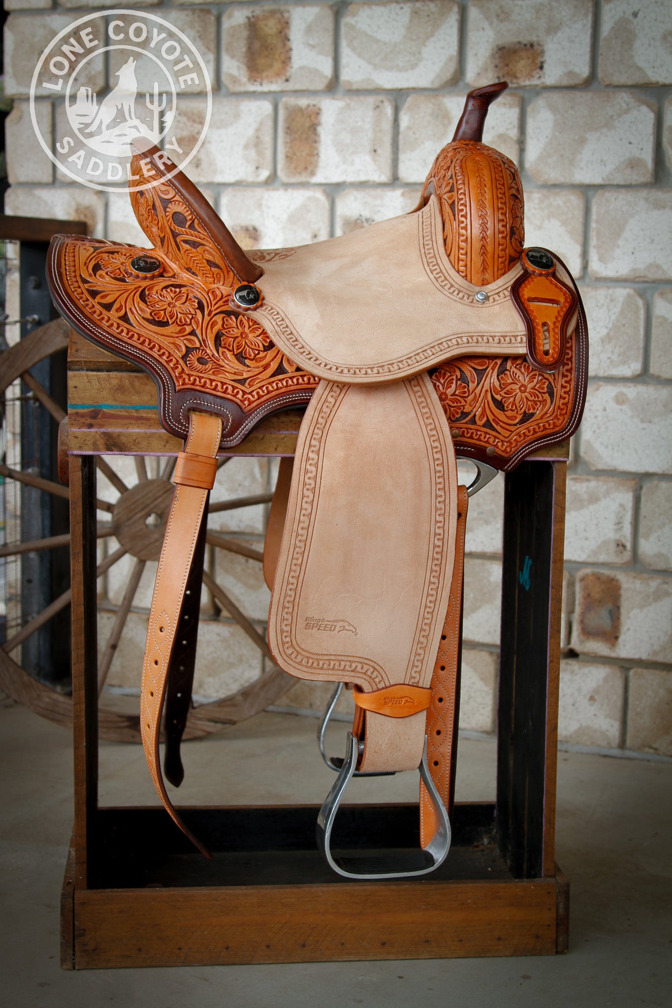 Lone Coyote Fully Mounted Barrel Saddle Package – PREORDER