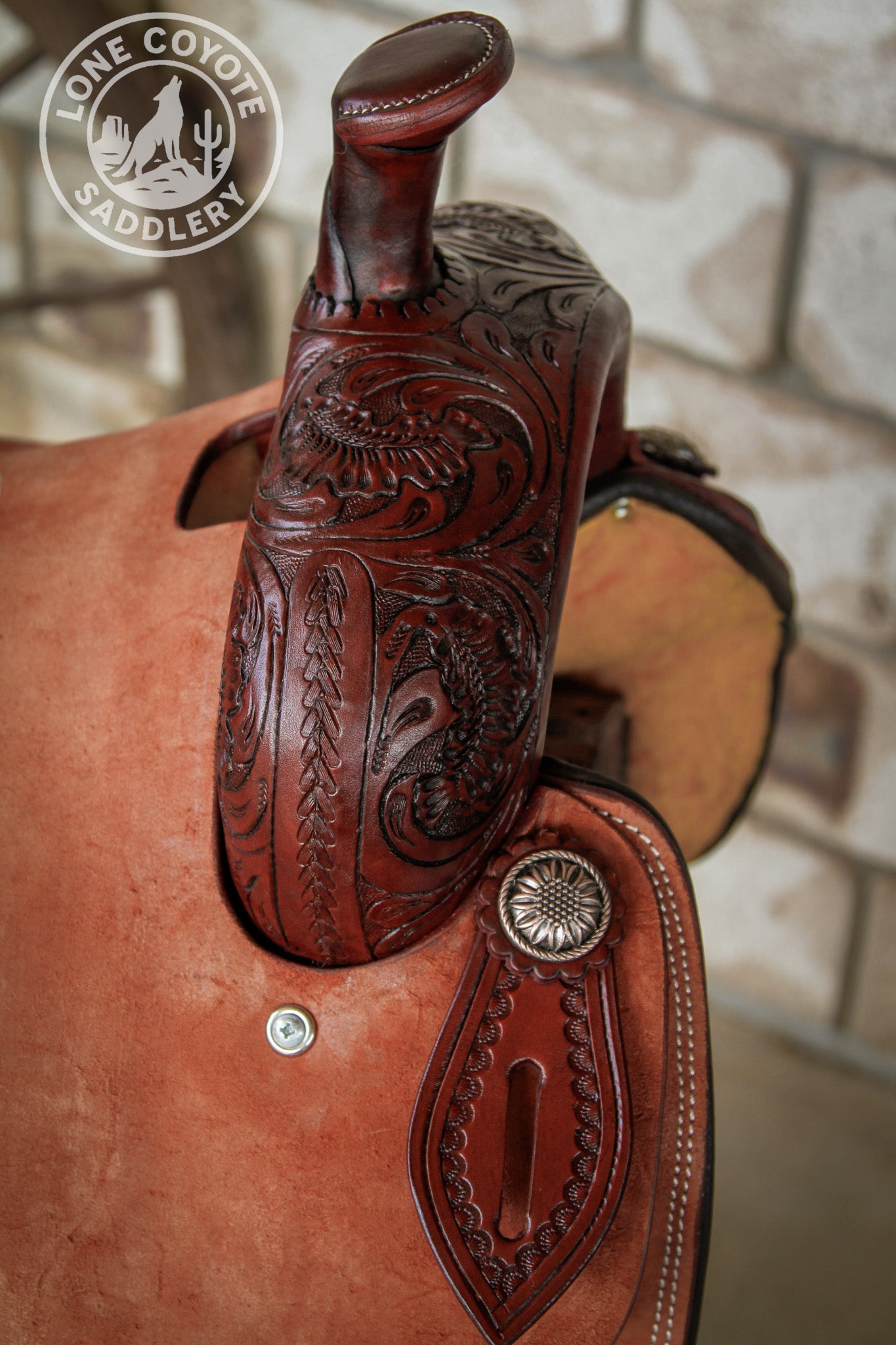 Lone Coyote Fully Mounted Roping Saddle Package - 14.5"