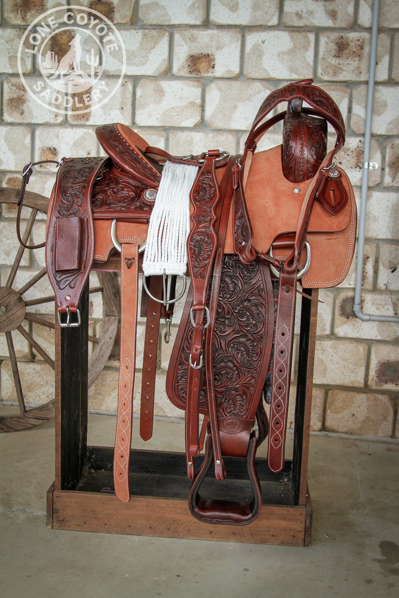 Lone Coyote Fully Mounted Roping Saddle Package - PREORDER