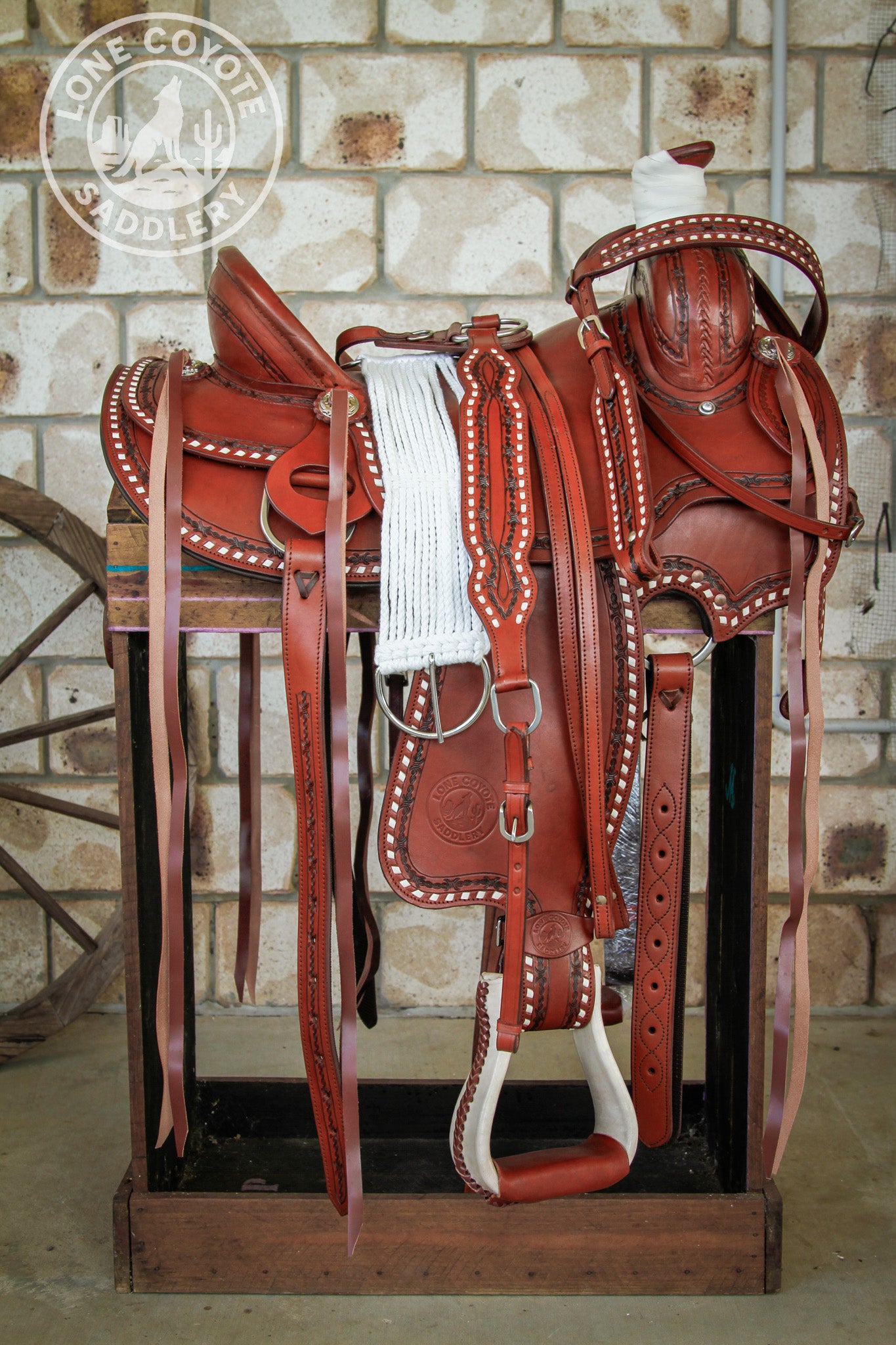 Lone Coyote Fully Mounted Ranch Saddle Set – PREORDER