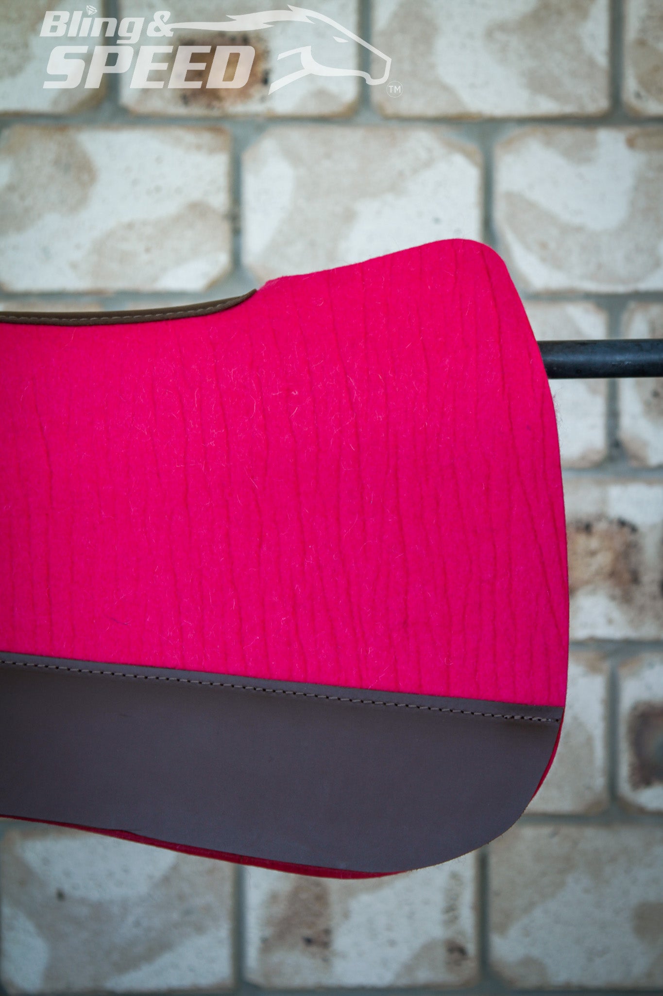 Fuchsia Full Wither Relief - Round Skirt Merino Wool Barrel and Fender Saddle Pad
