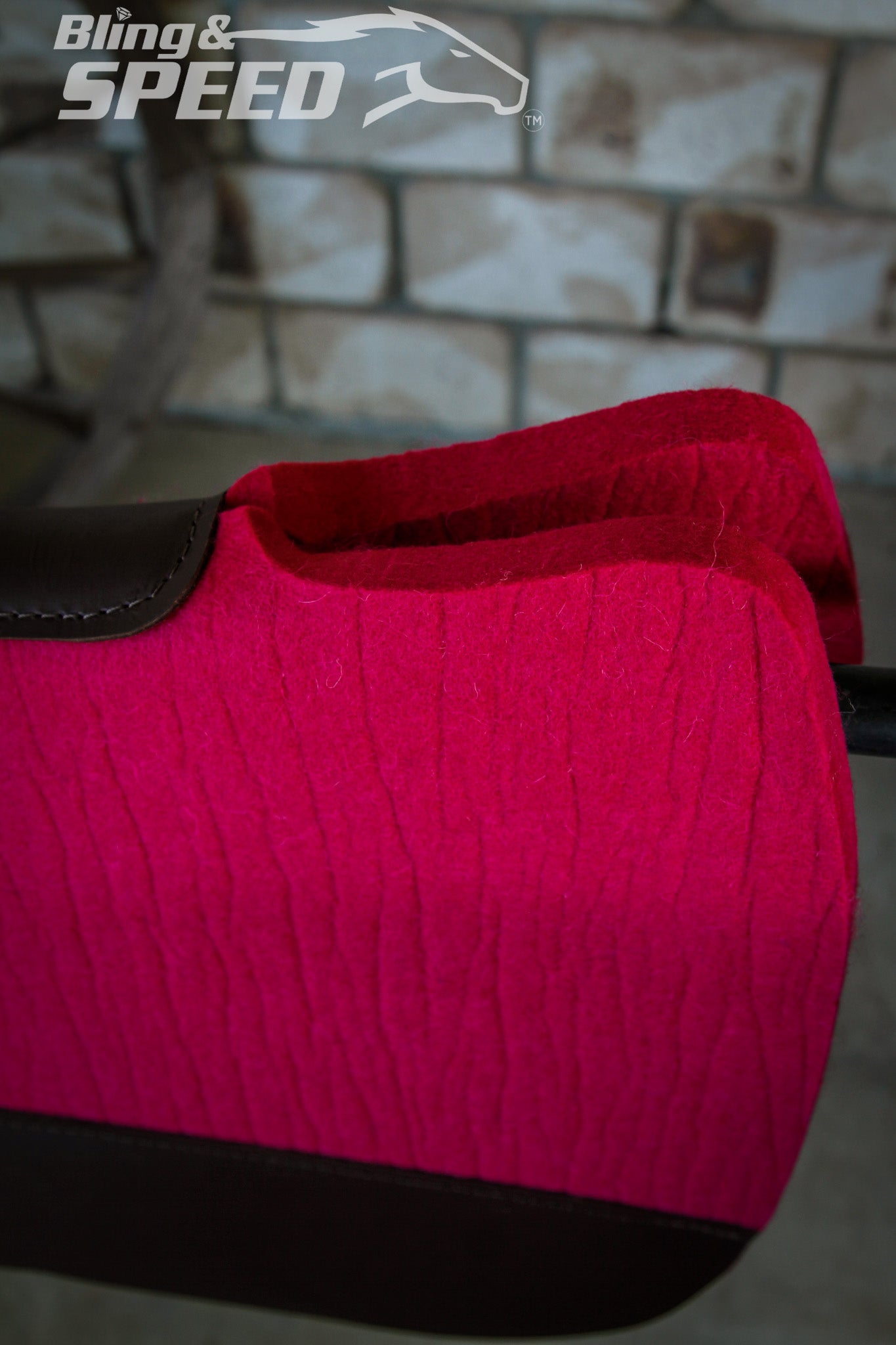 Fuchsia Full Wither Relief - Round Skirt Merino Wool Barrel and Fender Saddle Pad