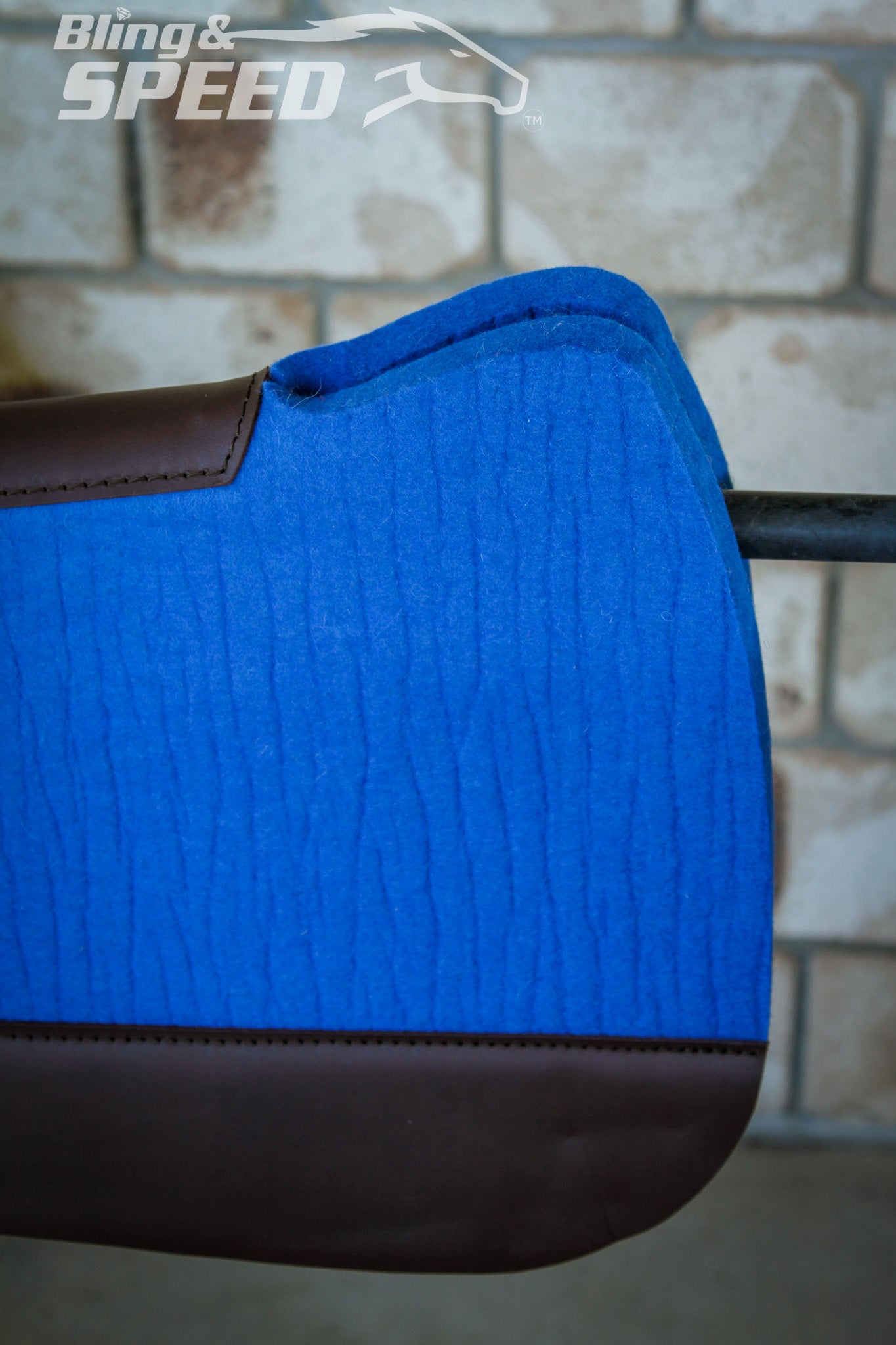 Royal Blue Full Wither Relief - Round Skirt Merino Wool Barrel and Fender Saddle Pad