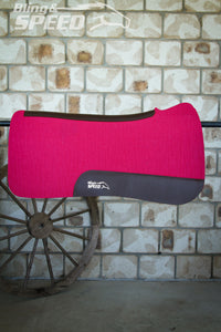 Full Wither Relief Merino Wool Felt Saddle Pad - Fuchsia