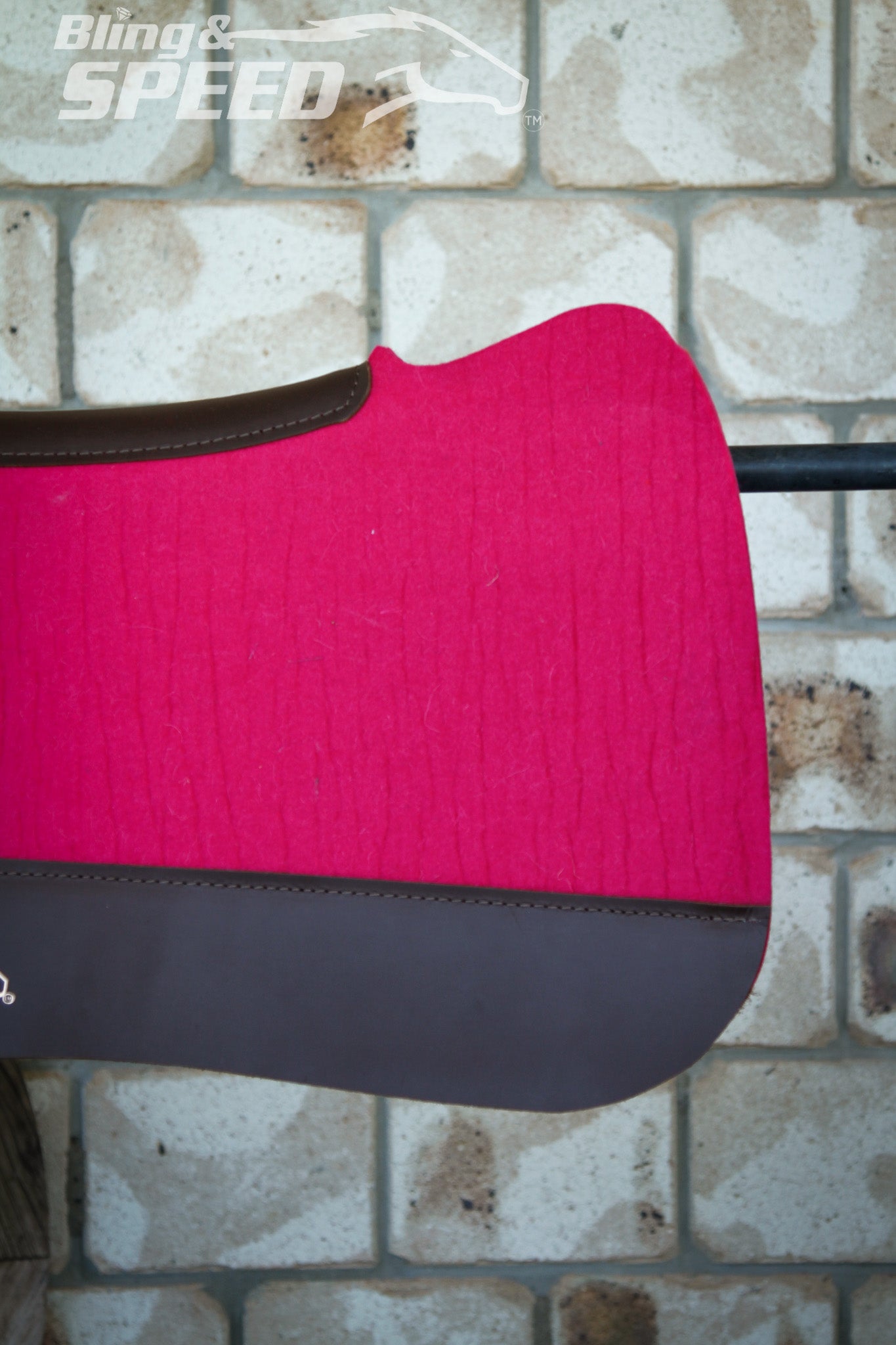 Full Wither Relief Merino Wool Felt Saddle Pad - Fuchsia