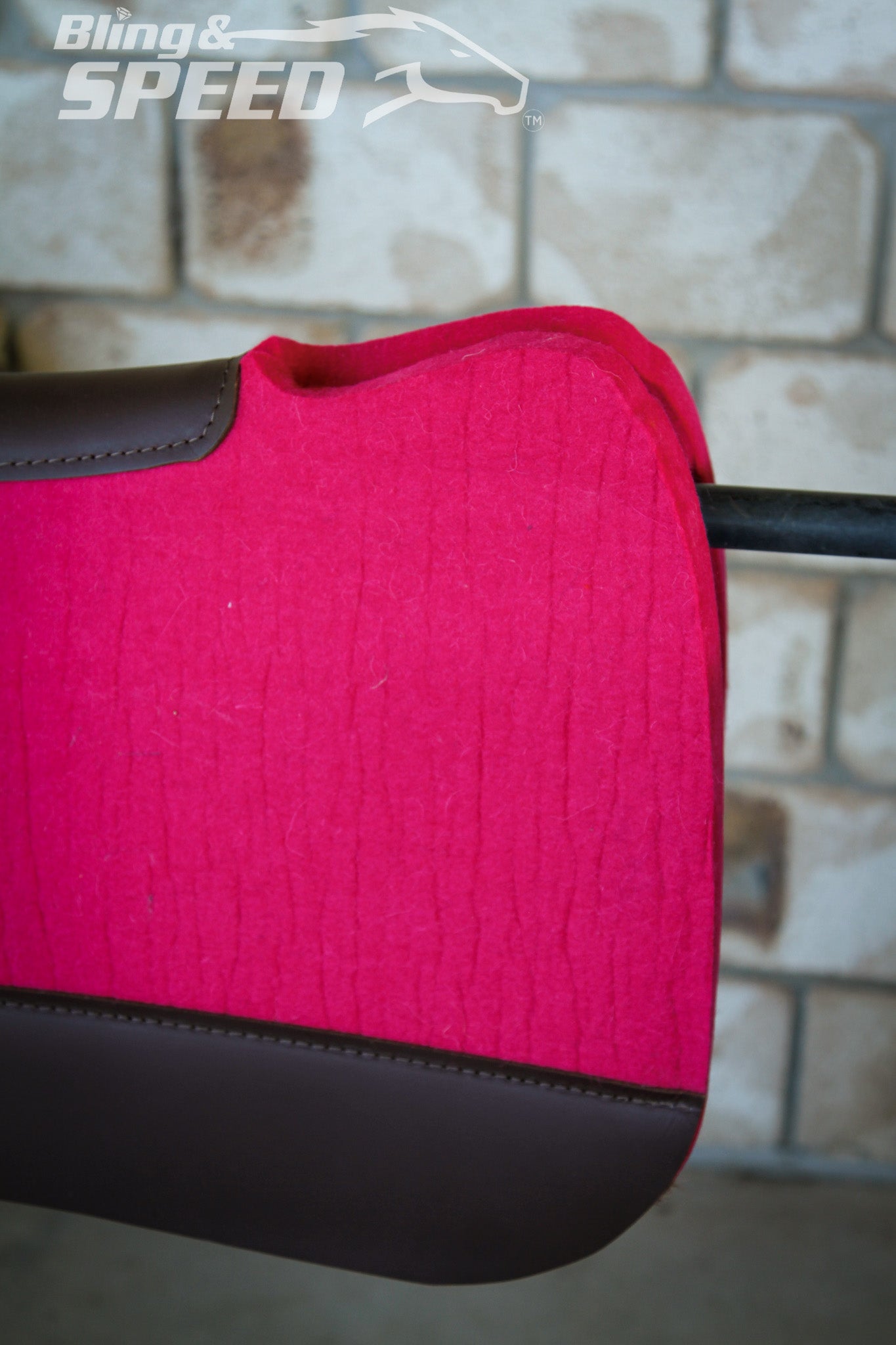 Full Wither Relief Merino Wool Felt Saddle Pad - Fuchsia