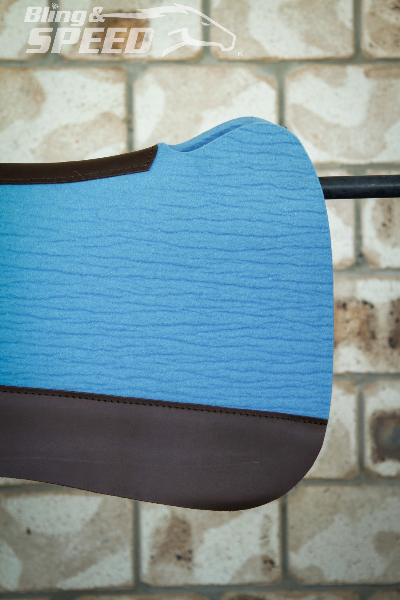 Full Wither Relief Merino Wool Felt Saddle Pad - Sky Blue