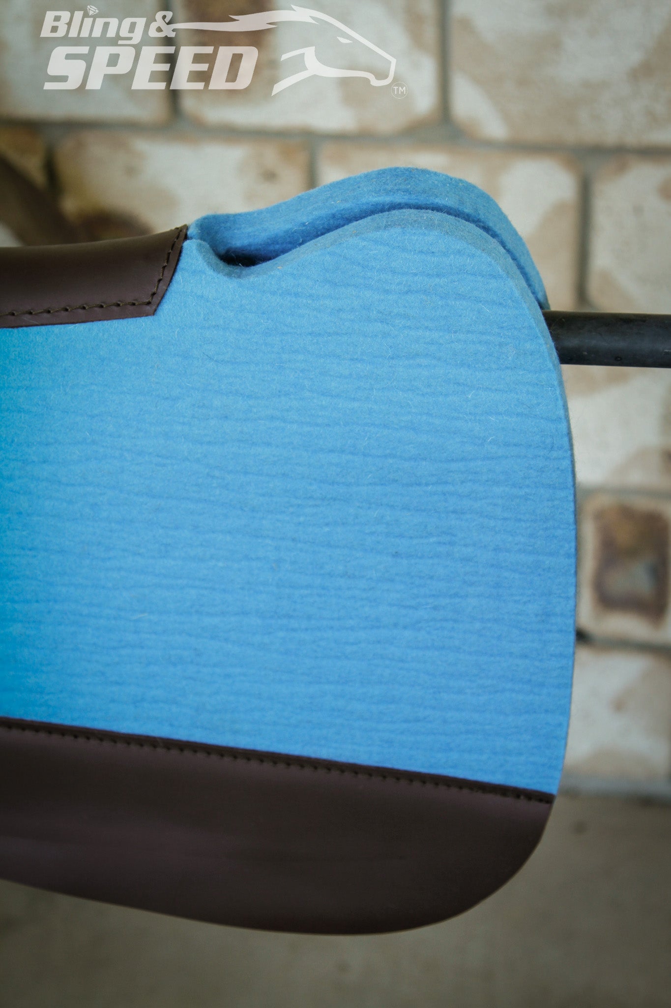 Full Wither Relief Merino Wool Felt Saddle Pad - Sky Blue