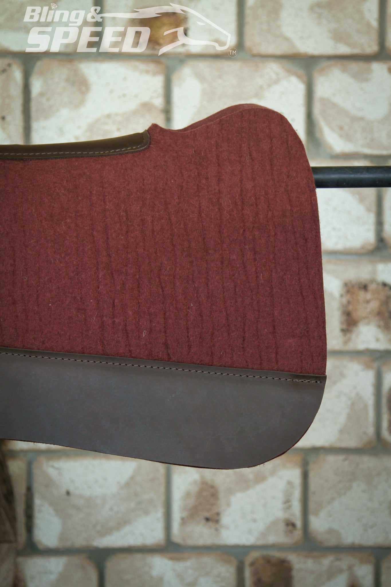 Full Wither Relief Merino Wool Felt Saddle Pad - Burgundy