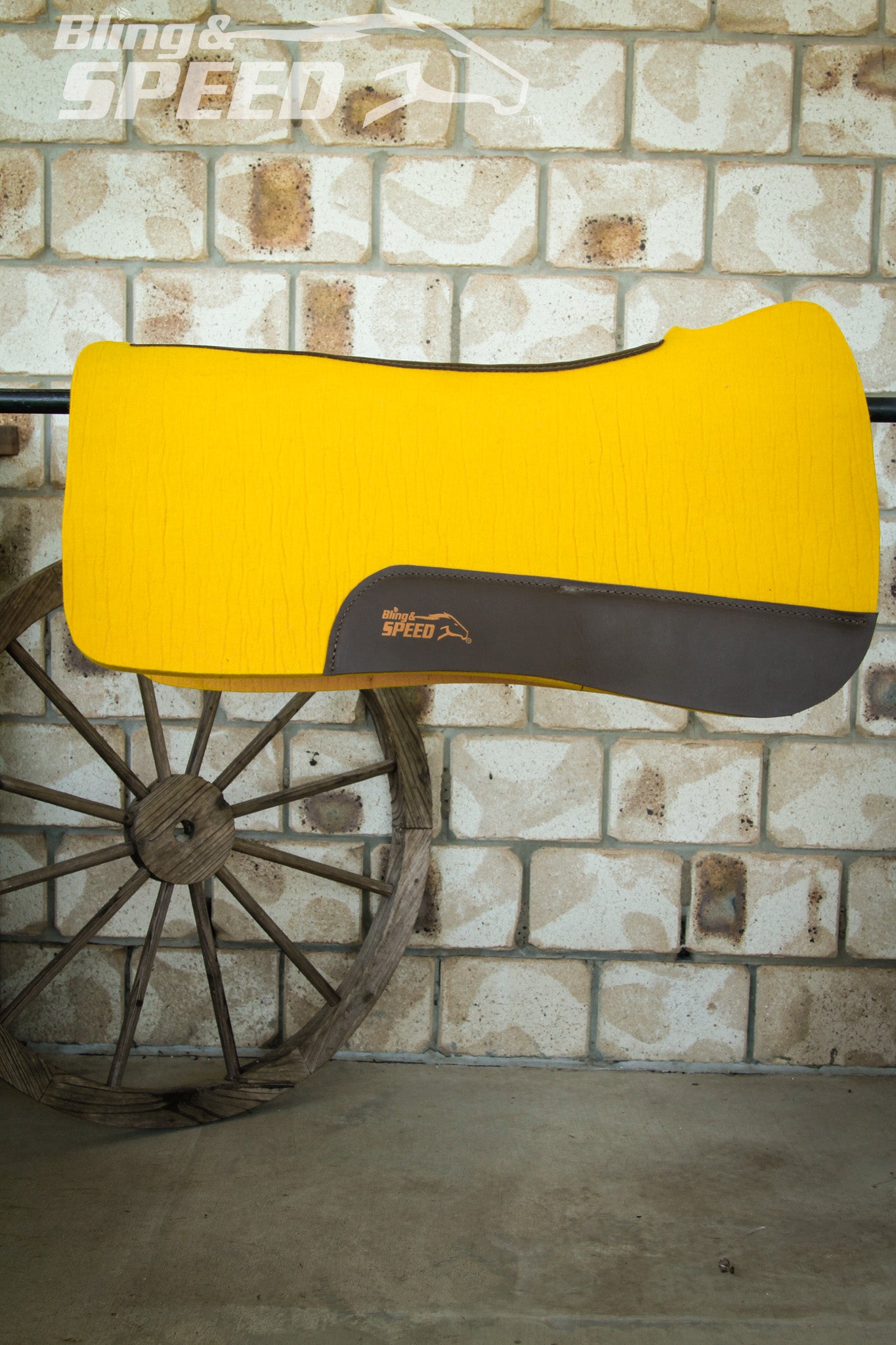 Full Wither Relief Merino Wool Felt Saddle Pad - Yellow