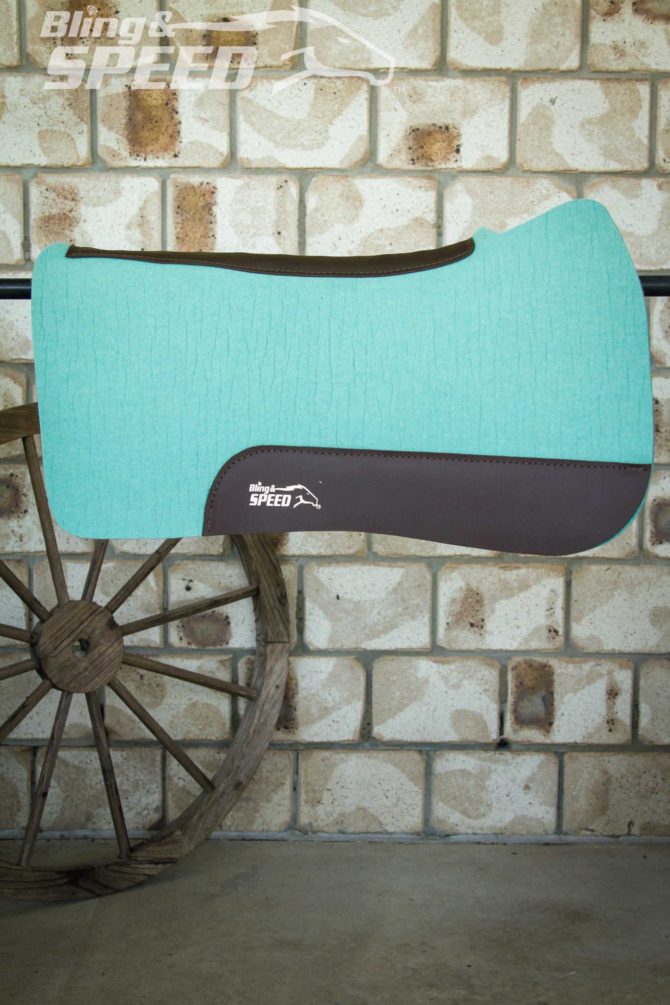 Full Wither Relief Merino Wool Felt Saddle Pad - Mint