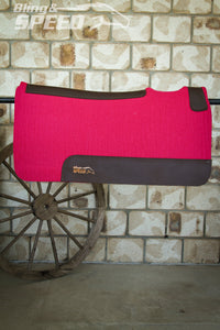 Standard Wither Relief - The Barrel Racer Merino Wool Felt Saddle Pad - Fuchsia