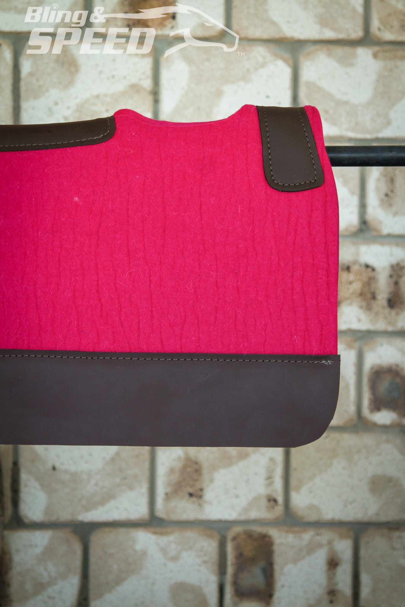 Standard Wither Relief - The Barrel Racer Merino Wool Felt Saddle Pad - Fuchsia