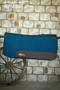 Standard Wither Relief - The Barrel Racer Merino Wool Felt Saddle Pad - Peacock