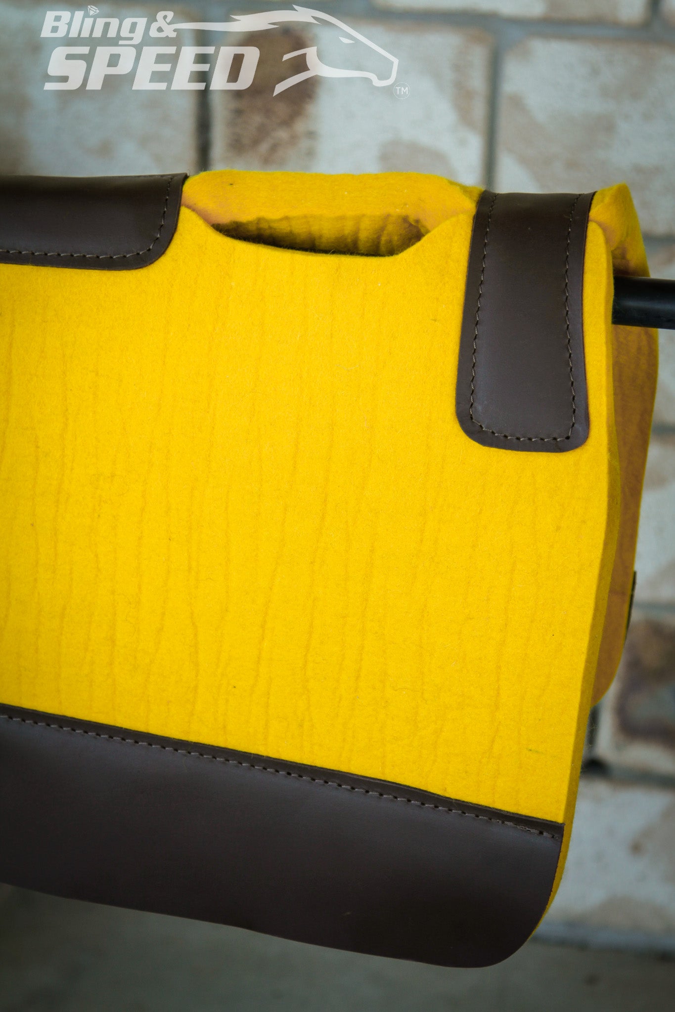 Standard Wither Relief - The Barrel Racer Merino Wool Felt Saddle Pad - Yellow