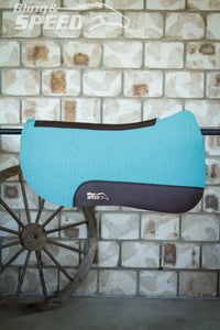 Turquoise Full Wither Relief - Round Skirt Merino Wool Barrel and Fender Saddle Pad
