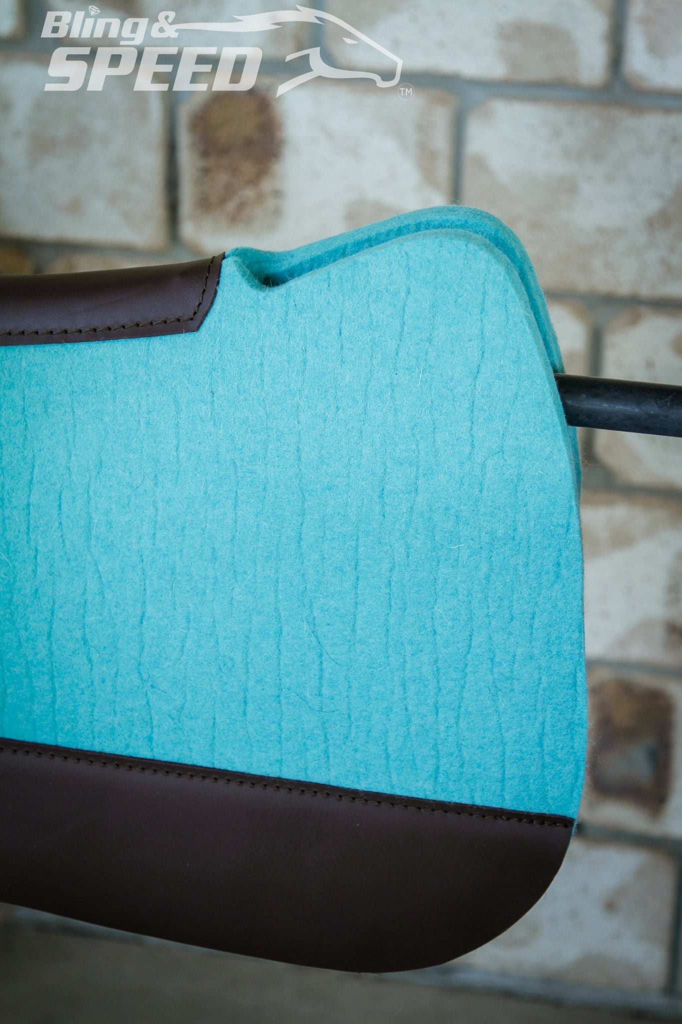 Turquoise Full Wither Relief - Round Skirt Merino Wool Barrel and Fender Saddle Pad
