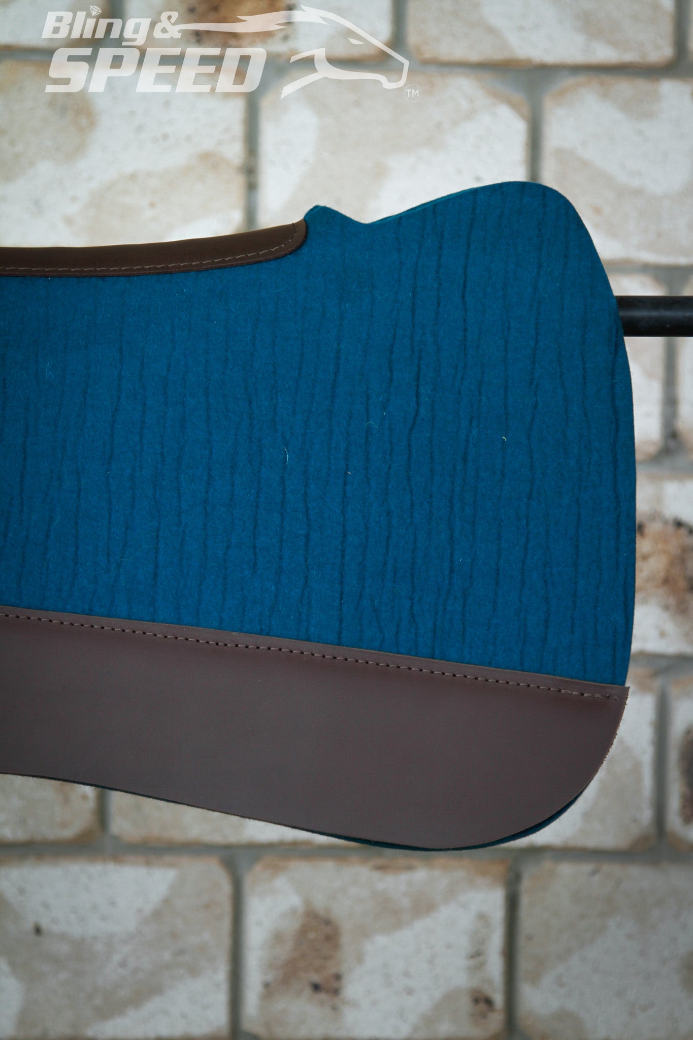 Peacock Full Wither Relief - Round Skirt Merino Wool Barrel and Fender Saddle Pad
