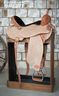 Leather Barrel Saddle - LBS14