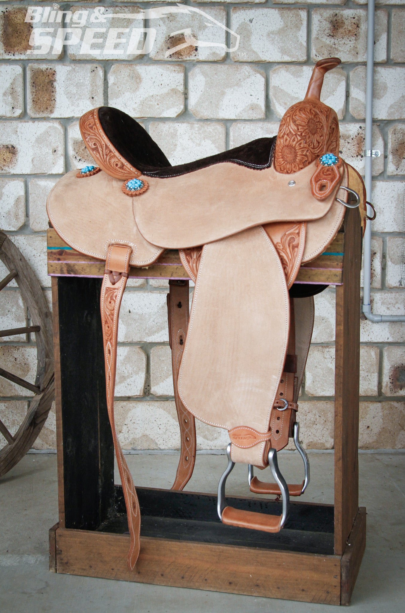 Leather Barrel Saddle - LBS14