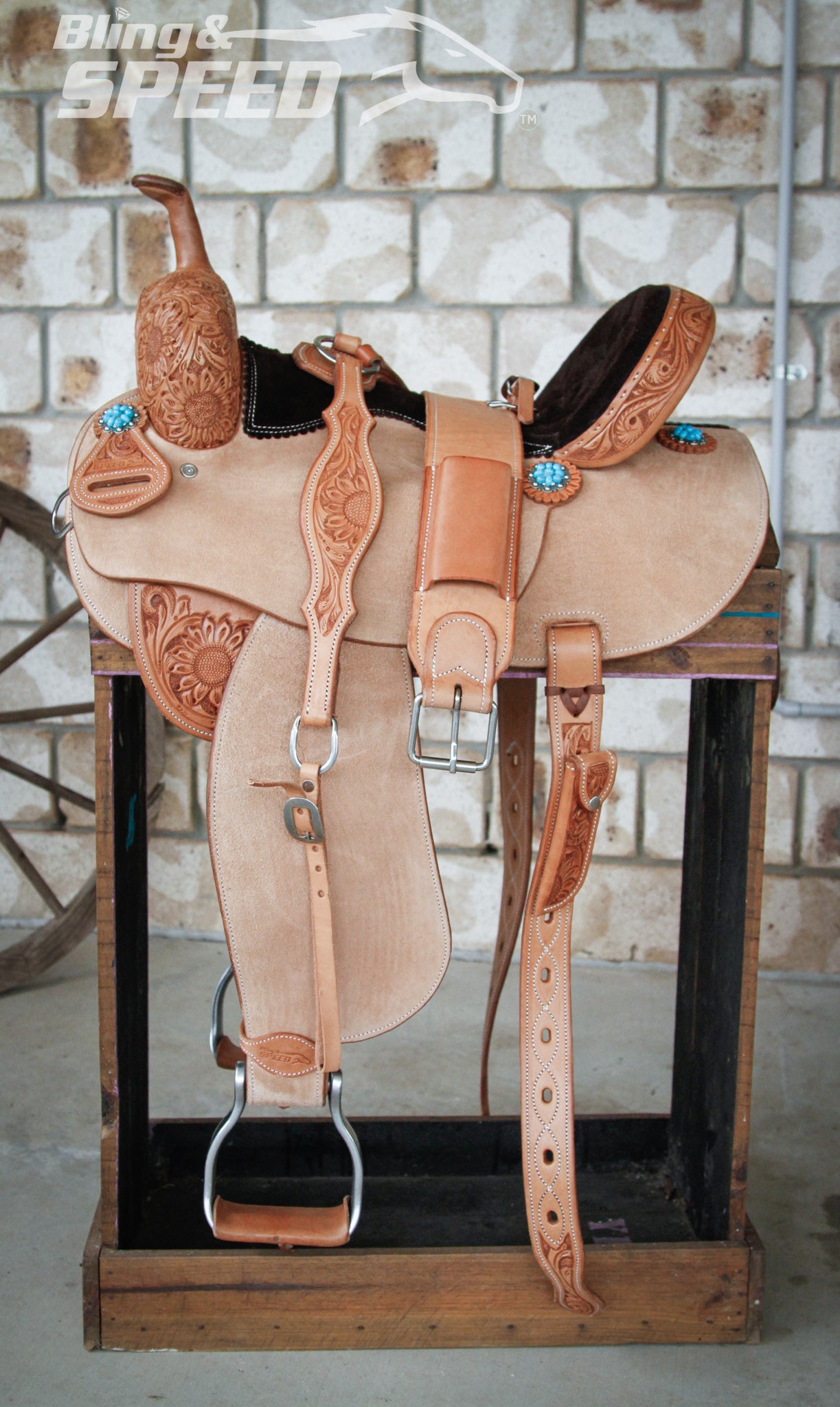 Leather Barrel Saddle - LBS14