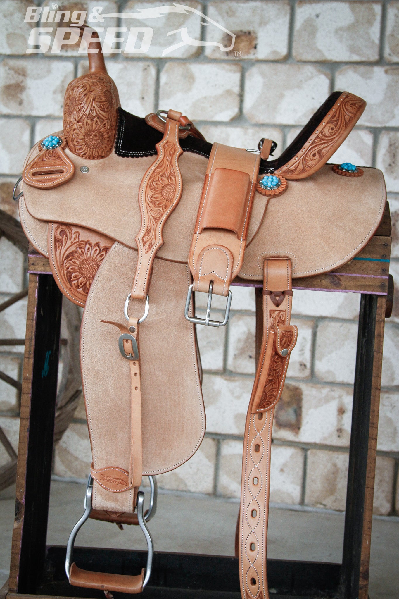 Leather Barrel Saddle - LBS14
