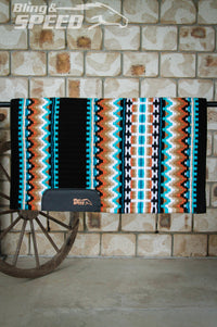 Turquoise Dust Show Blanket - 34" Spine